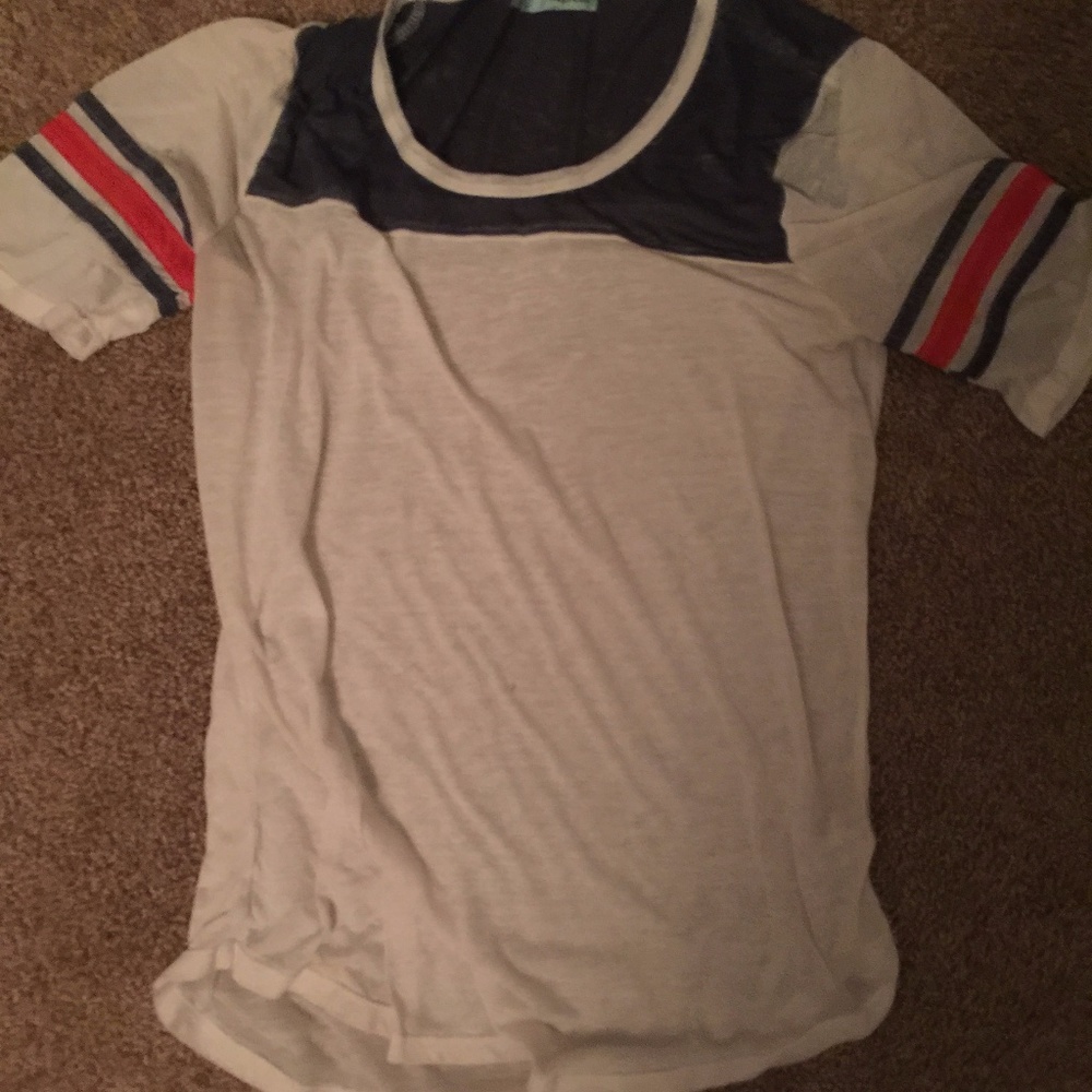 Maurices Red, White, and Blue Shirt